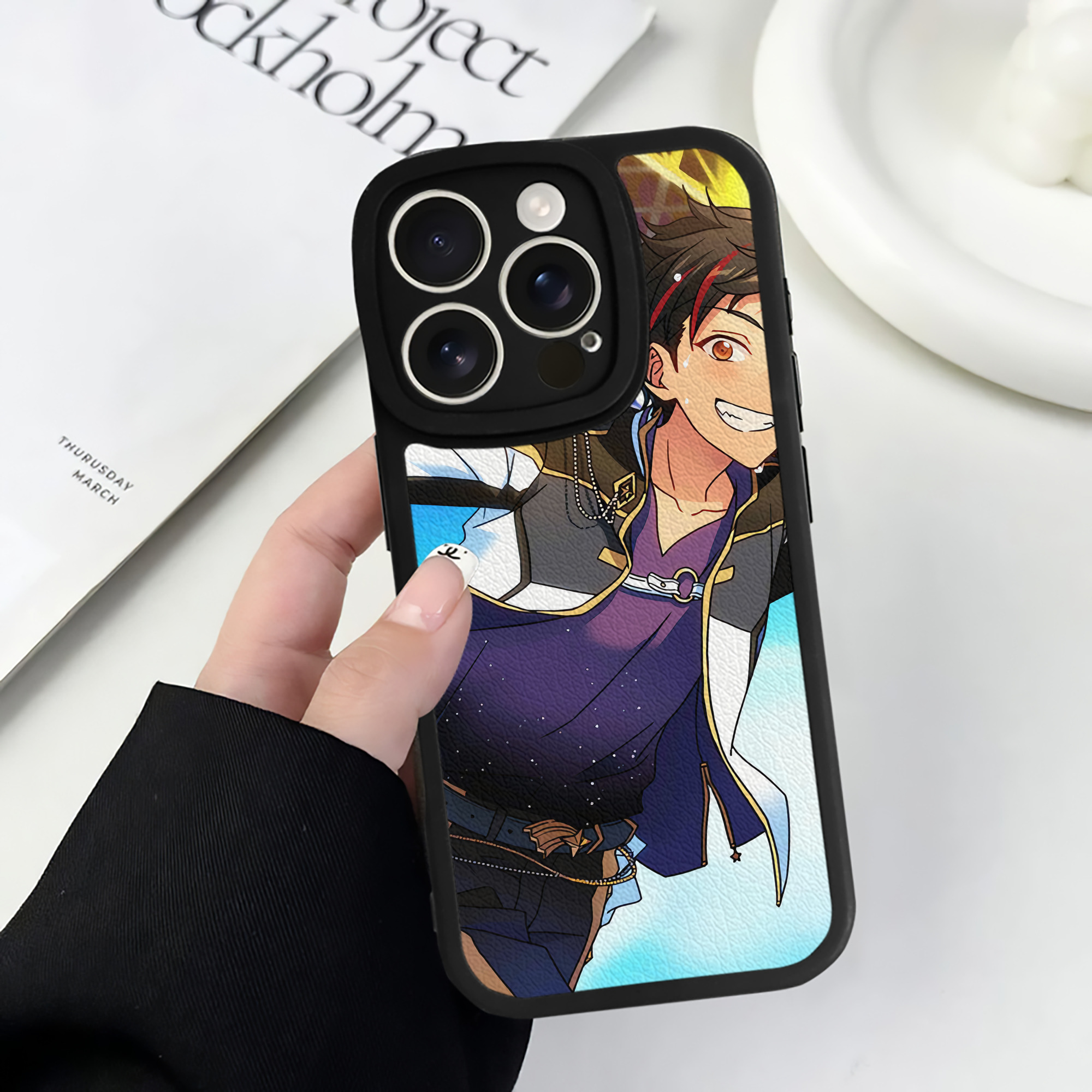 （画像用） あんさんぶるスターズ! Ensemble Stars 【iPhone 16シリーズ対応】シリコンスマホケース（レザー調） 材質：シリコン